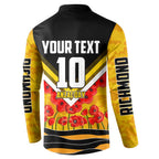 Personalised Richmond Tiger ANZAC Button Sweatshirt Military Remembrance Australian Football Mascot Camouflage