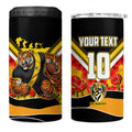 Personalised Richmond Tiger ANZAC 4 in 1 Can Cooler Tumbler Military Remembrance Australian Football Mascot Camouflage