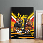 Personalised Richmond Tiger ANZAC Canvas Wall Art Military Remembrance Australian Football Mascot Camouflage