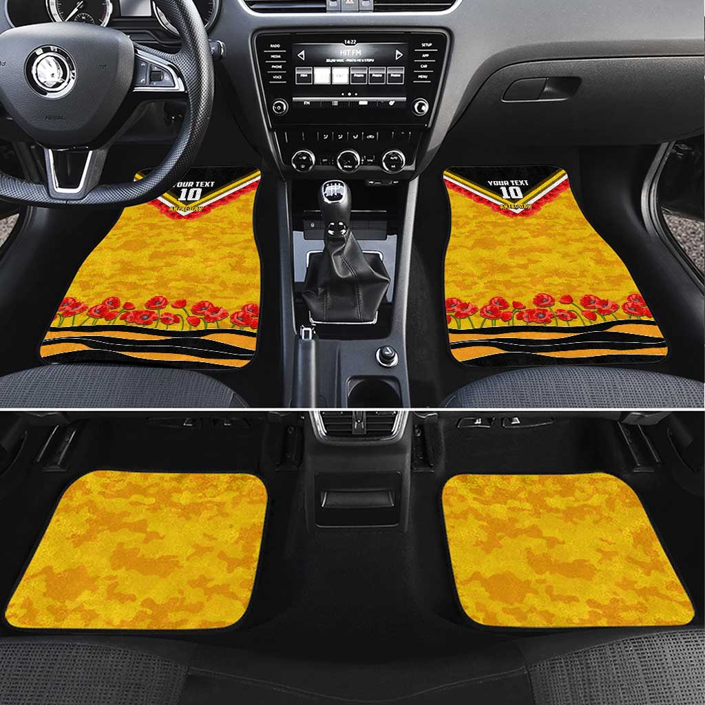 Personalised Richmond Tiger ANZAC Car Mats Military Remembrance Australian Football Mascot Camouflage