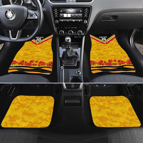 Personalised Richmond Tiger ANZAC Car Mats Military Remembrance Australian Football Mascot Camouflage