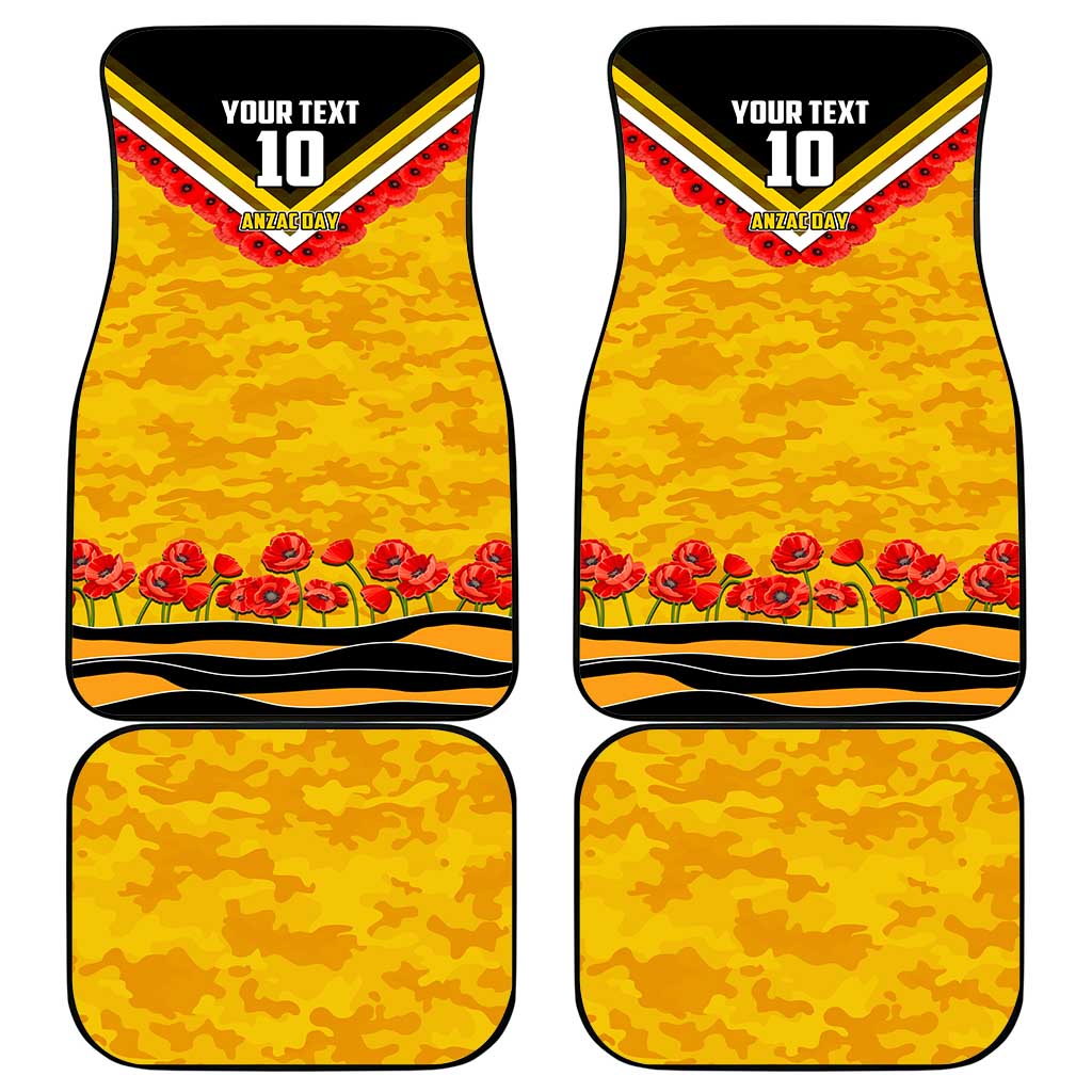Personalised Richmond Tiger ANZAC Car Mats Military Remembrance Australian Football Mascot Camouflage