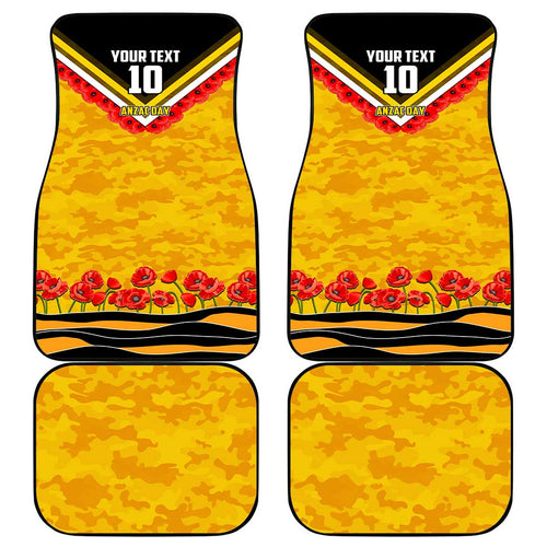Personalised Richmond Tiger ANZAC Car Mats Military Remembrance Australian Football Mascot Camouflage