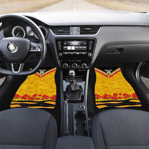 Personalised Richmond Tiger ANZAC Car Mats Military Remembrance Australian Football Mascot Camouflage