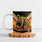 Personalised Richmond Tiger ANZAC Ceramic Mug Military Remembrance Australian Football Mascot Camouflage
