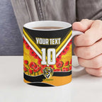 Personalised Richmond Tiger ANZAC Ceramic Mug Military Remembrance Australian Football Mascot Camouflage