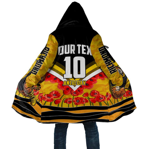 Personalised Richmond Tiger ANZAC Cloak Military Remembrance Australian Football Mascot Camouflage