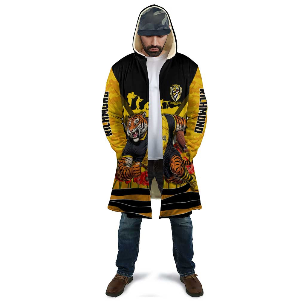 Personalised Richmond Tiger ANZAC Cloak Military Remembrance Australian Football Mascot Camouflage