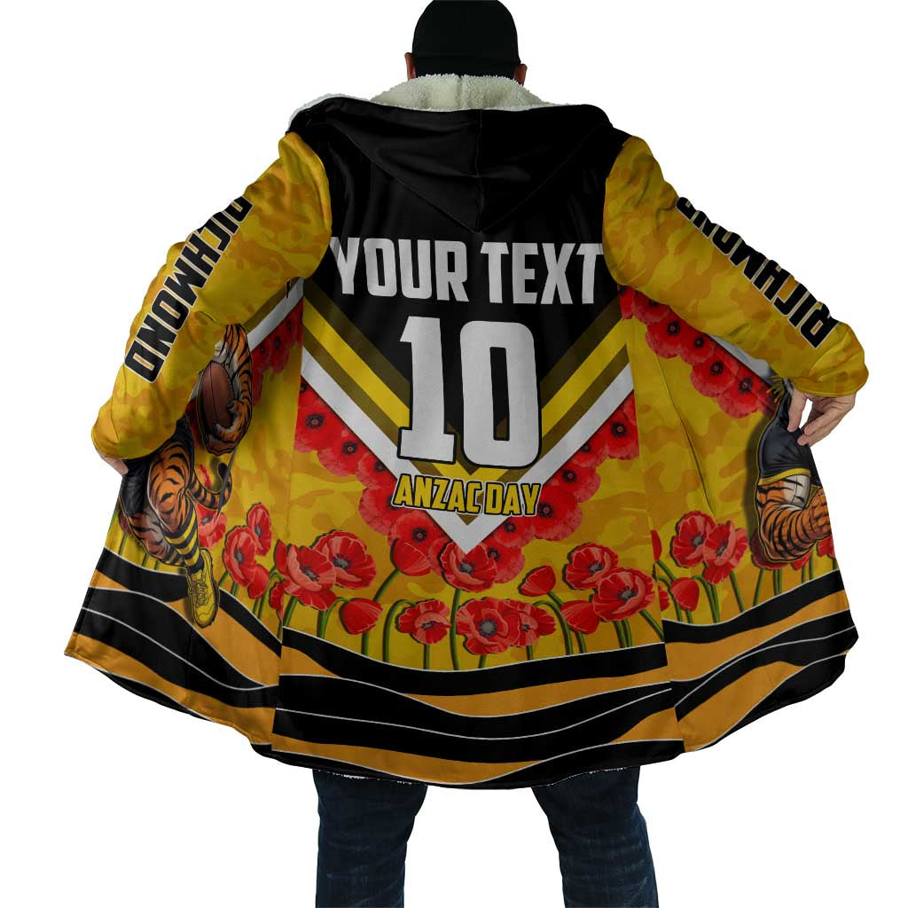 Personalised Richmond Tiger ANZAC Cloak Military Remembrance Australian Football Mascot Camouflage