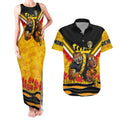 Personalised Richmond Tiger ANZAC Couples Matching Tank Maxi Dress and Hawaiian Shirt Military Remembrance Australian Football Mascot Camouflage