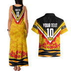Personalised Richmond Tiger ANZAC Couples Matching Tank Maxi Dress and Hawaiian Shirt Military Remembrance Australian Football Mascot Camouflage