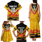 Personalised Richmond Tiger ANZAC Family Matching Tank Maxi Dress and Hawaiian Shirt Military Remembrance Australian Football Mascot Camouflage