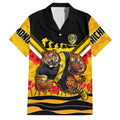 Personalised Richmond Tiger ANZAC Family Matching Tank Maxi Dress and Hawaiian Shirt Military Remembrance Australian Football Mascot Camouflage