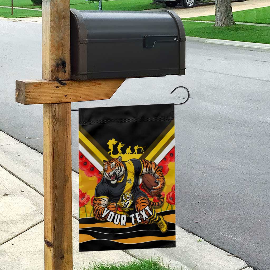 Personalised Richmond Tiger ANZAC Garden Flag Military Remembrance Australian Football Mascot Camouflage
