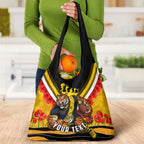 Personalised Richmond Tiger ANZAC Grocery Bag Military Remembrance Australian Football Mascot Camouflage