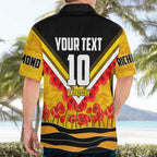 Personalised Richmond Tiger ANZAC Hawaiian Shirt Military Remembrance Australian Football Mascot Camouflage
