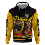 Personalised Richmond Tiger ANZAC Hoodie Military Remembrance Australian Football Mascot Camouflage