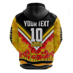 Personalised Richmond Tiger ANZAC Hoodie Military Remembrance Australian Football Mascot Camouflage