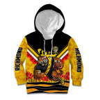 Personalised Richmond Tiger ANZAC Kid Hoodie Military Remembrance Australian Football Mascot Camouflage