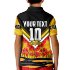 Personalised Richmond Tiger ANZAC Kid Polo Shirt Military Remembrance Australian Football Mascot Camouflage