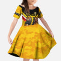 Personalised Richmond Tiger ANZAC Kid Short Sleeve Dress Military Remembrance Australian Football Mascot Camouflage