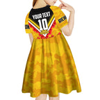 Personalised Richmond Tiger ANZAC Kid Short Sleeve Dress Military Remembrance Australian Football Mascot Camouflage