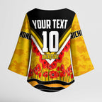 Personalised Richmond Tiger ANZAC Kimono Sleeve Blouse Military Remembrance Australian Football Mascot Camouflage