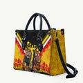 Personalised Richmond Tiger ANZAC Leather Bag Military Remembrance Australian Football Mascot Camouflage
