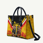 Personalised Richmond Tiger ANZAC Leather Bag Military Remembrance Australian Football Mascot Camouflage
