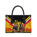 Personalised Richmond Tiger ANZAC Leather Bag Military Remembrance Australian Football Mascot Camouflage