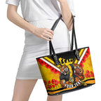 Personalised Richmond Tiger ANZAC Leather Tote Bag Military Remembrance Australian Football Mascot Camouflage