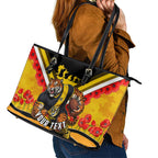 Personalised Richmond Tiger ANZAC Leather Tote Bag Military Remembrance Australian Football Mascot Camouflage
