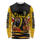 Personalised Richmond Tiger ANZAC Long Sleeve Shirt Military Remembrance Australian Football Mascot Camouflage