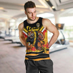 Personalised Richmond Tiger ANZAC Men Tank Top Military Remembrance Australian Football Mascot Camouflage