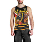 Personalised Richmond Tiger ANZAC Men Tank Top Military Remembrance Australian Football Mascot Camouflage