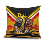 Personalised Richmond Tiger ANZAC Pillow Cover Military Remembrance Australian Football Mascot Camouflage