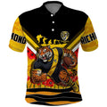 Personalised Richmond Tiger ANZAC Polo Shirt Military Remembrance Australian Football Mascot Camouflage