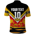 Personalised Richmond Tiger ANZAC Polo Shirt Military Remembrance Australian Football Mascot Camouflage