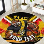 Personalised Richmond Tiger ANZAC Round Carpet Military Remembrance Australian Football Mascot Camouflage