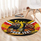 Personalised Richmond Tiger ANZAC Round Carpet Military Remembrance Australian Football Mascot Camouflage