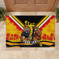 Personalised Richmond Tiger ANZAC Rubber Doormat Military Remembrance Australian Football Mascot Camouflage