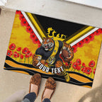 Personalised Richmond Tiger ANZAC Rubber Doormat Military Remembrance Australian Football Mascot Camouflage