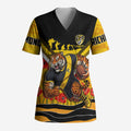 Personalised Richmond Tiger ANZAC Scrub Top Military Remembrance Australian Football Mascot Camouflage