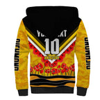Personalised Richmond Tiger ANZAC Sherpa Hoodie Military Remembrance Australian Football Mascot Camouflage