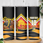 Personalised Richmond Tiger ANZAC Skinny Tumbler Military Remembrance Australian Football Mascot Camouflage