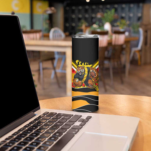 Personalised Richmond Tiger ANZAC Skinny Tumbler Military Remembrance Australian Football Mascot Camouflage
