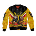 Personalised Richmond Tiger ANZAC Sleeve Zip Bomber Jacket Military Remembrance Australian Football Mascot Camouflage
