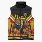 Personalised Richmond Tiger ANZAC Sleeveless Puffer Jacket Military Remembrance Australian Football Mascot Camouflage
