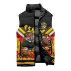 Personalised Richmond Tiger ANZAC Sleeveless Puffer Jacket Military Remembrance Australian Football Mascot Camouflage