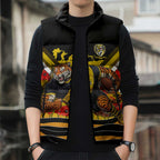 Personalised Richmond Tiger ANZAC Sleeveless Puffer Jacket Military Remembrance Australian Football Mascot Camouflage